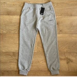Neil Barrett Kids Boy Sweatpants Joggers Pants Grey Logo Cotton Size 14